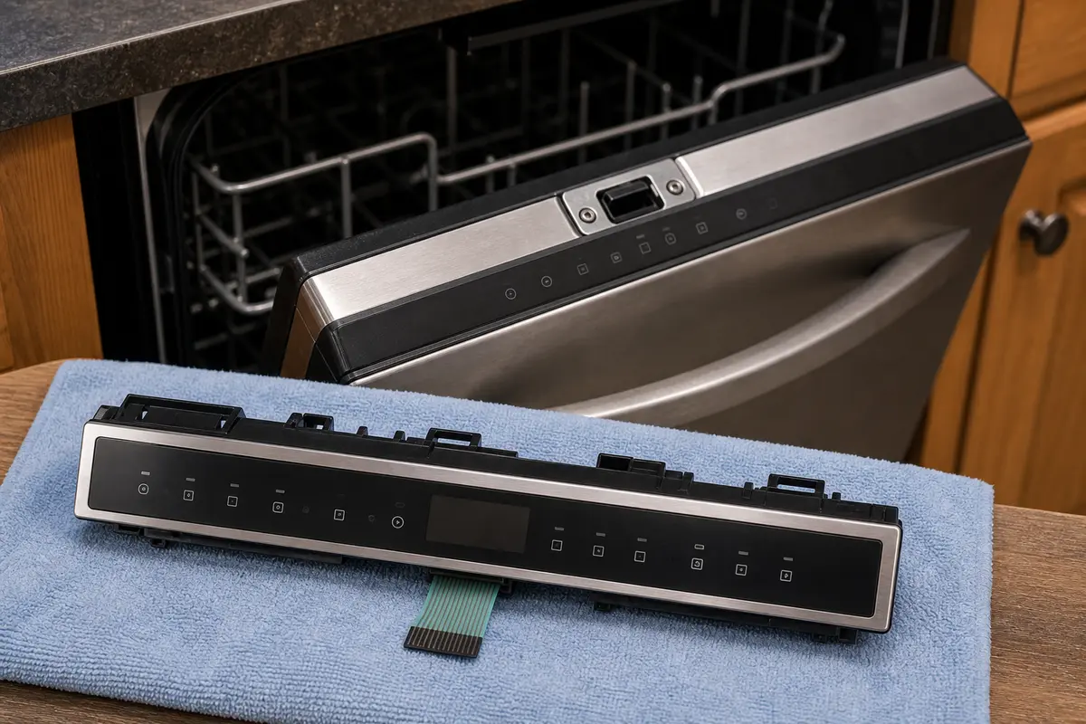 Dishwasher user interface panel replacement part category