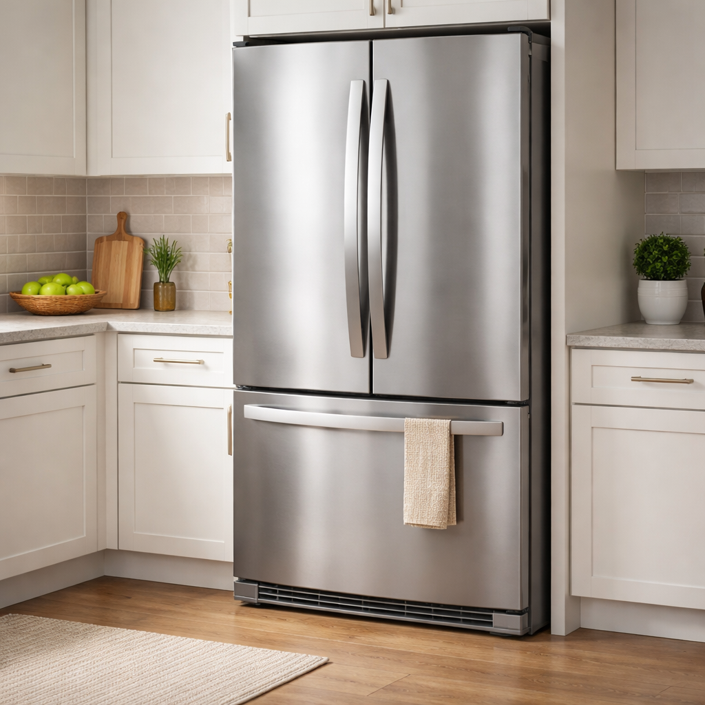 Refrigerator in a kitchen associated with a noise issue