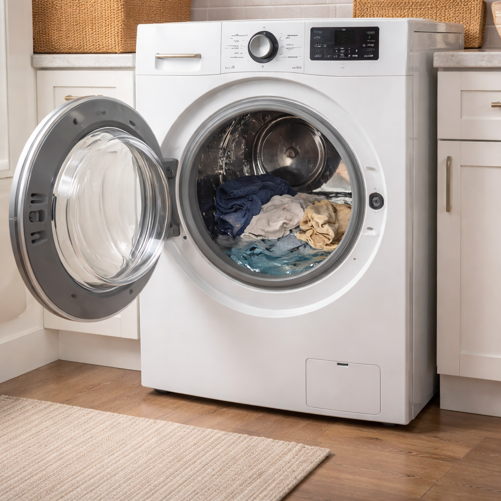 Washing machine with clothes still wet after a cycle