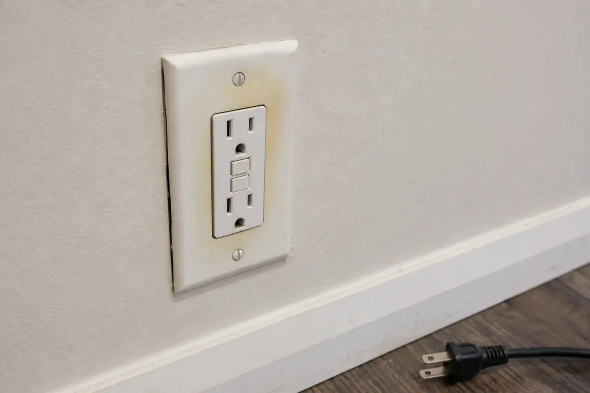 AFCI buzzing heat check near a closed outlet cover plate