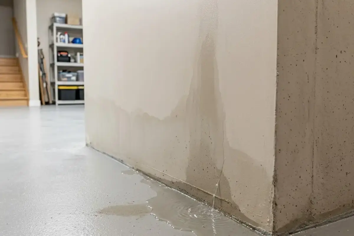 Basement moisture checked when house smells damp after rain