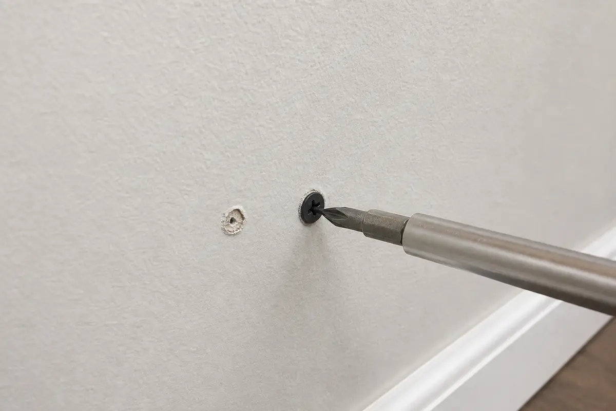 drywall screw dry fit check pulling loose panel flush