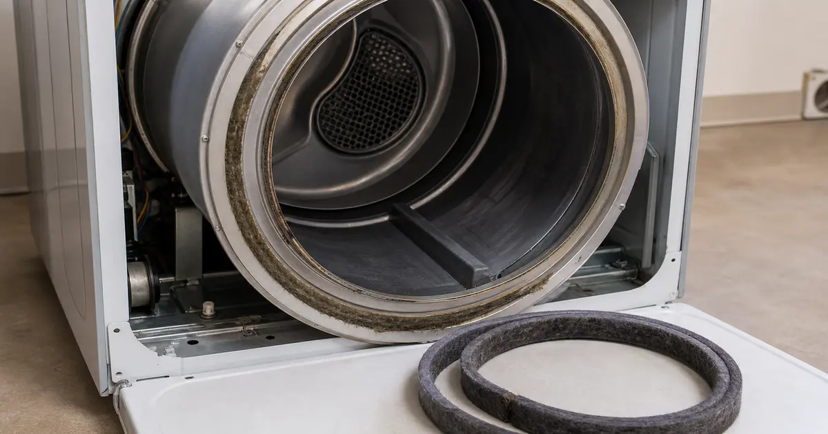 Dryer drum felt seal replacement