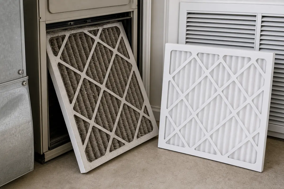 Dirty AC filter for a system that cools at night but not during the day