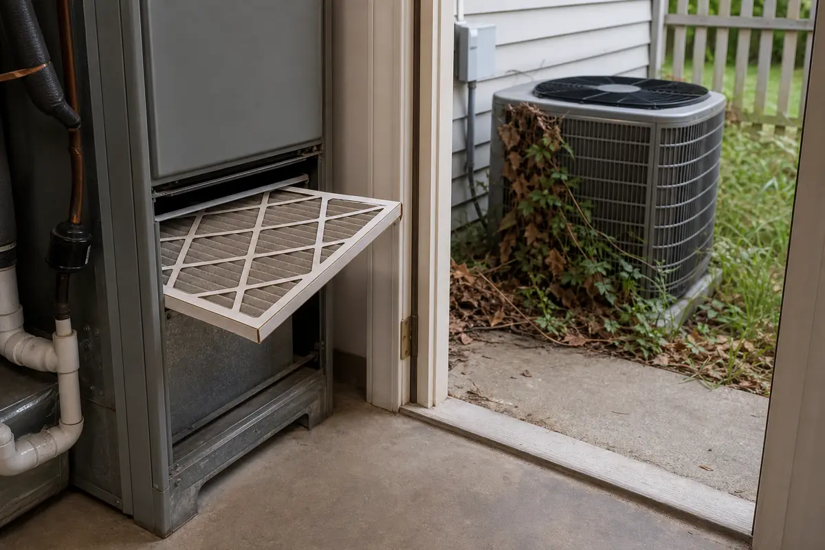 AC condenser and filter overview for slow cooling after filter replacement