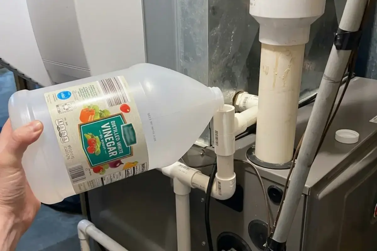 Accessible condensate cleanout used to check an air conditioner that drips only at night