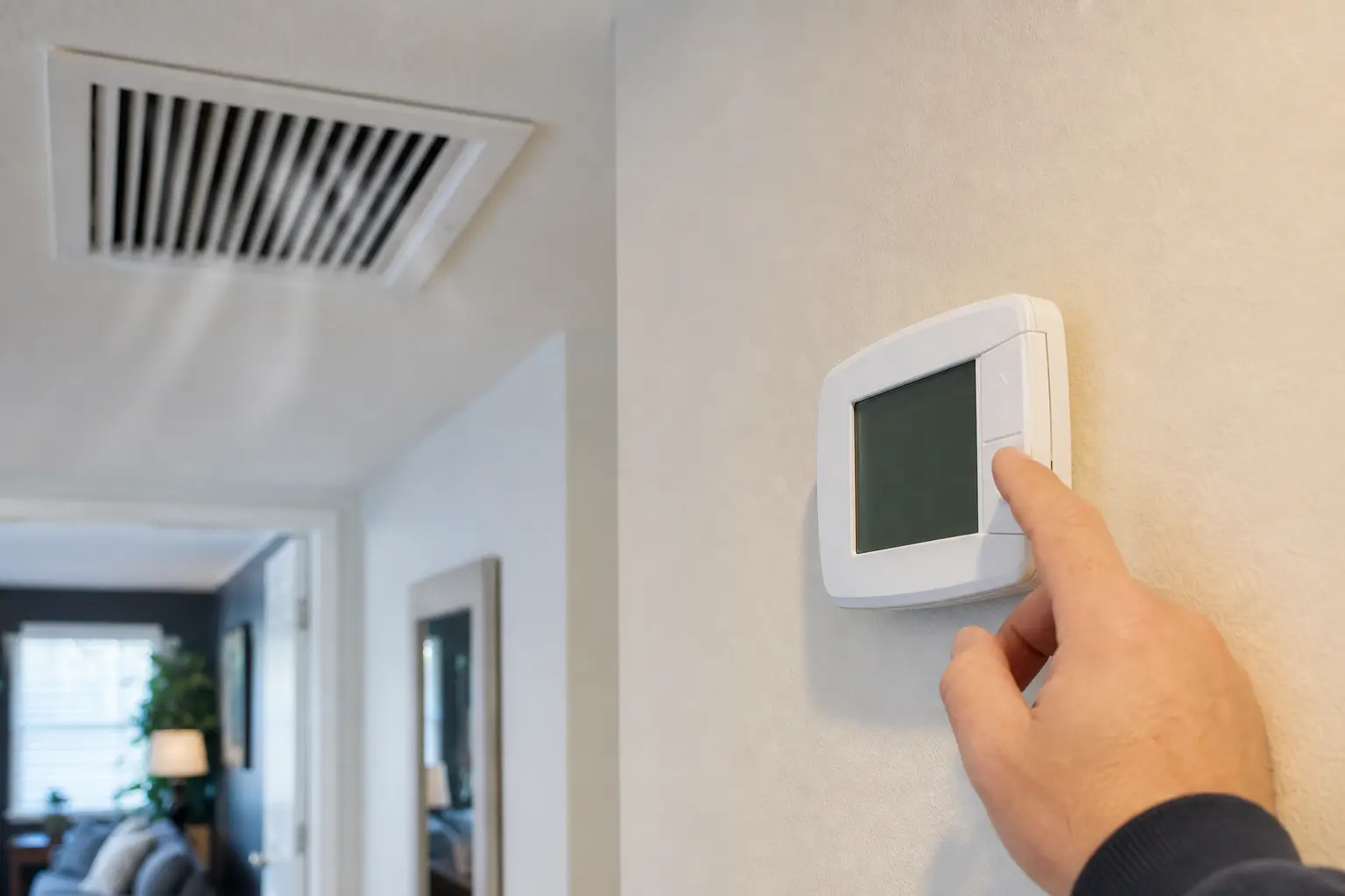 Thermostat and supply vent checked when an AC fan stays on in Auto mode
