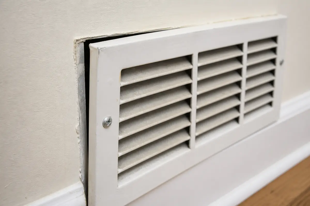 Low upstairs register airflow checked at wall register