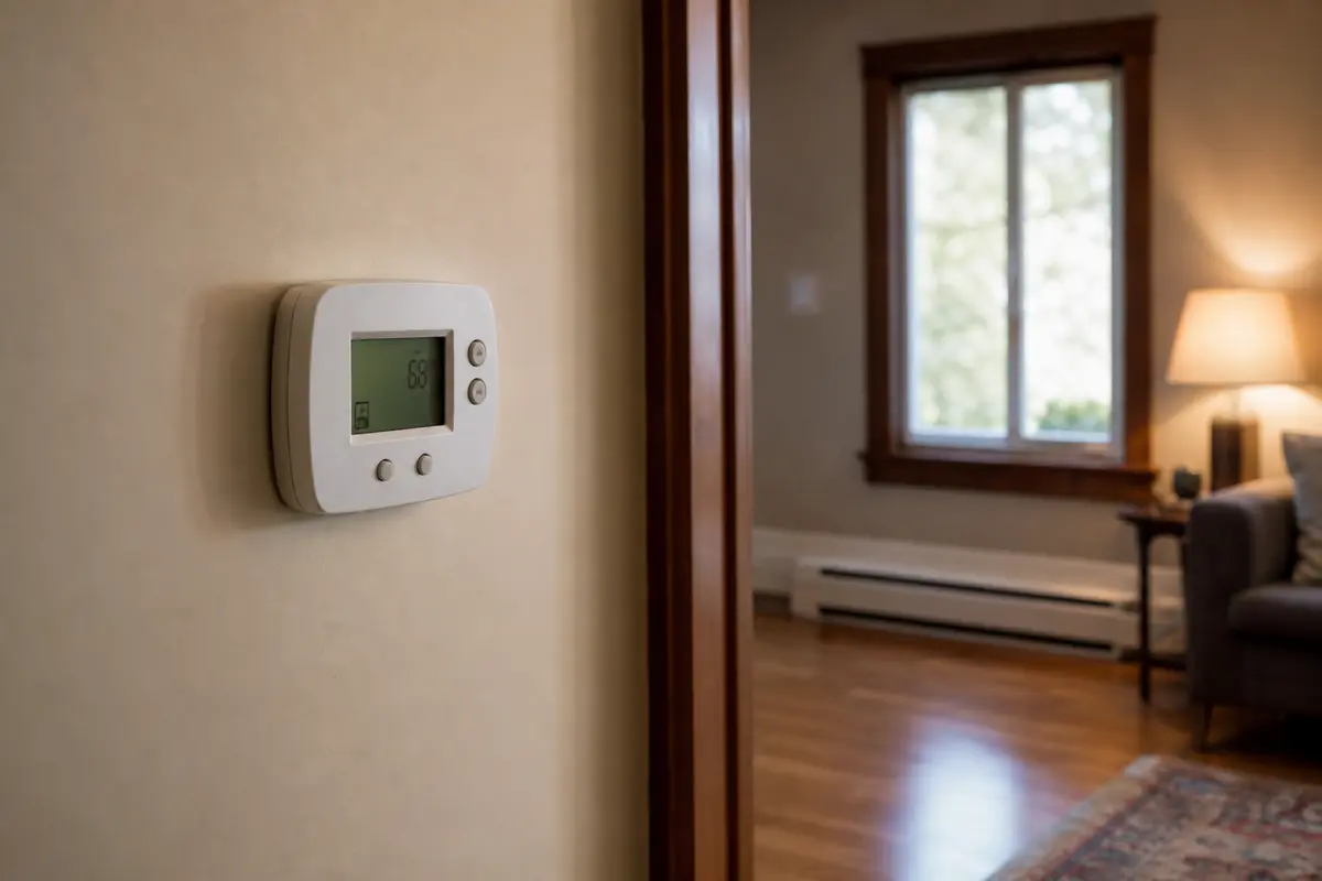 Thermostat and hydronic baseboard clue for boiler heat slow to recover