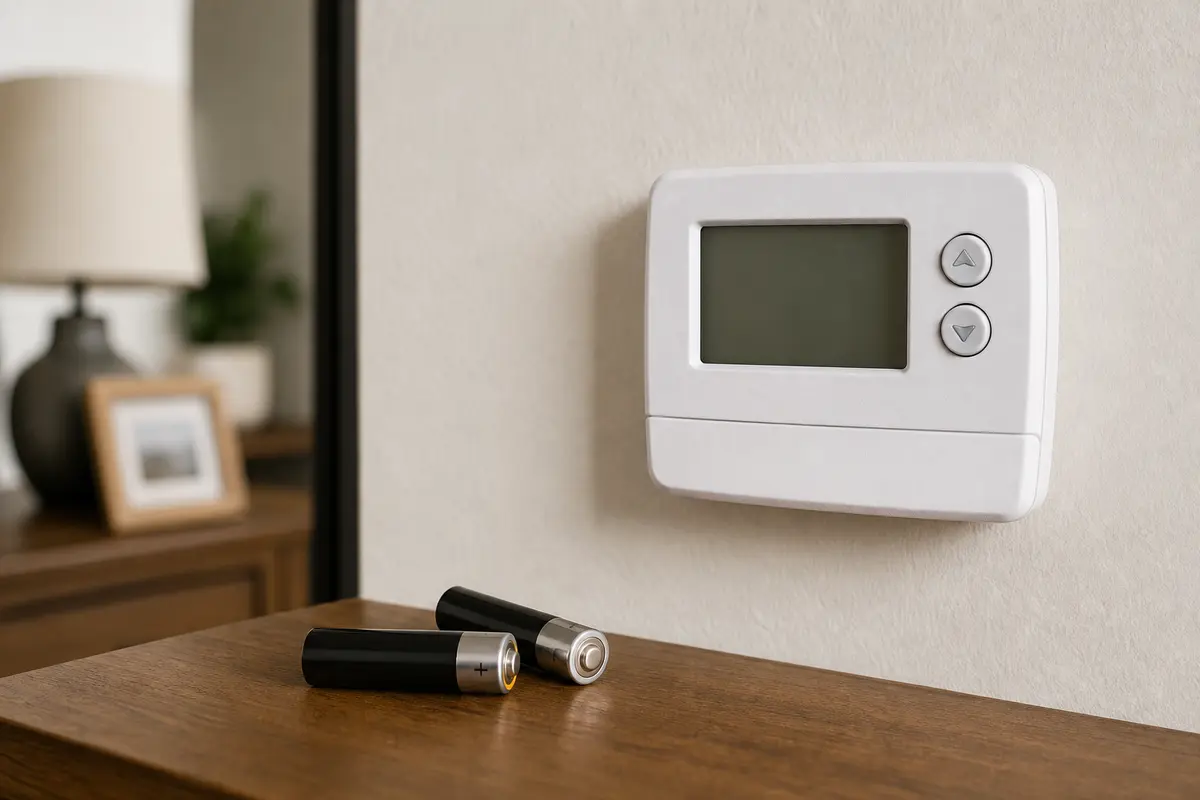Thermostat and fresh batteries for boiler not working heat-call check