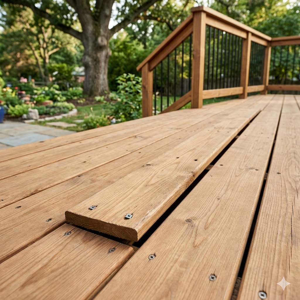 Deck boards associated with being loose