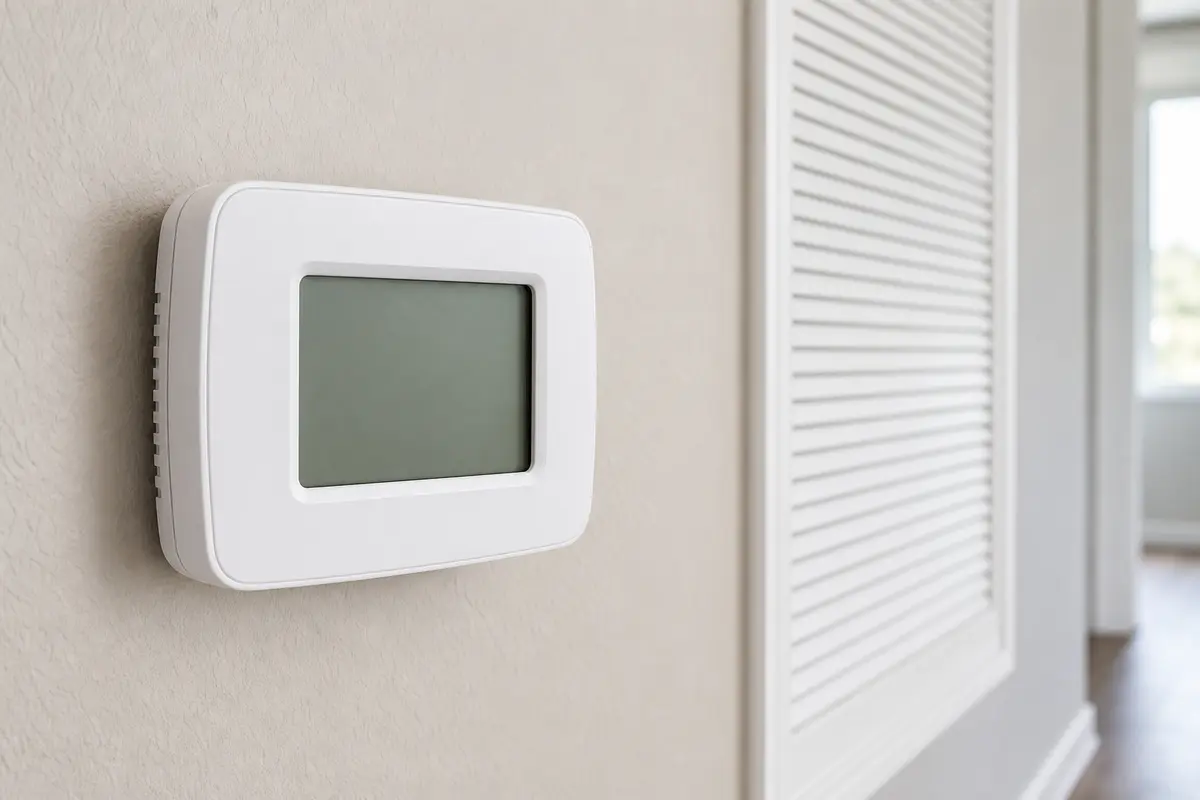 Low-voltage wall thermostat for AC day night cooling troubleshooting