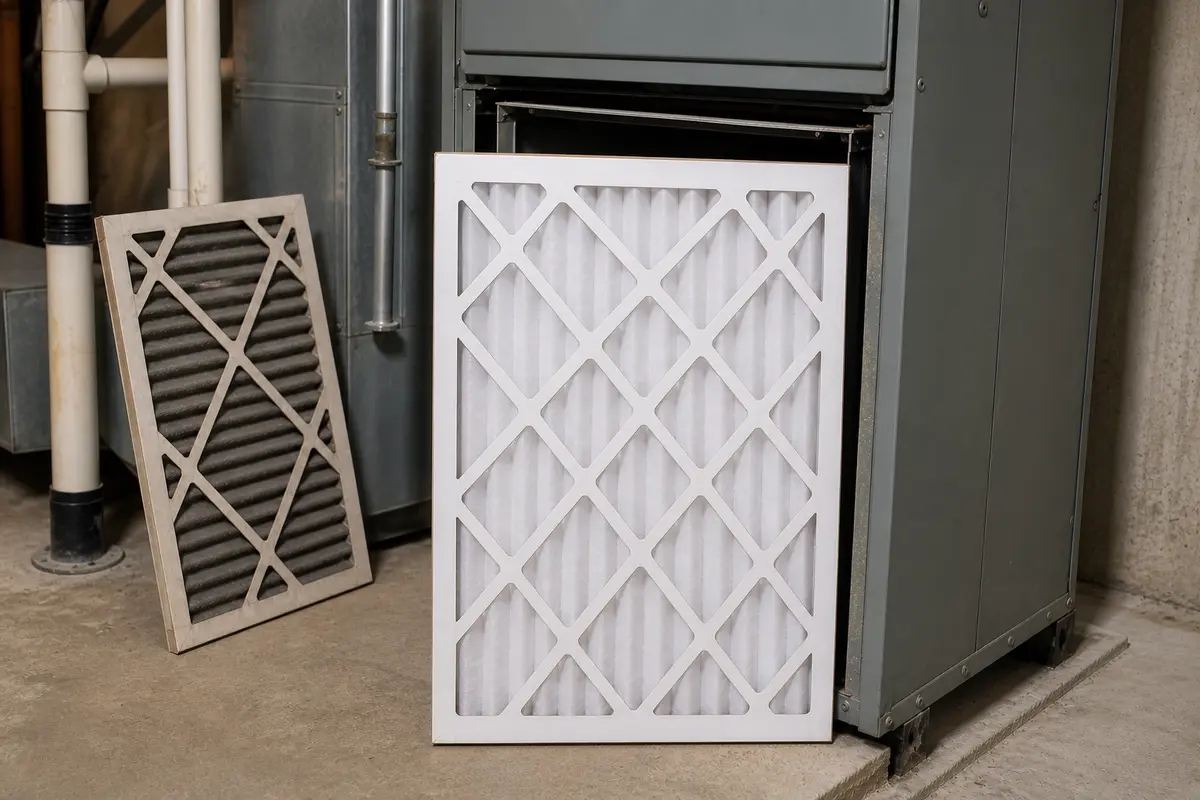 Correct size air conditioner filter for air conditioner cools slowly after filter change