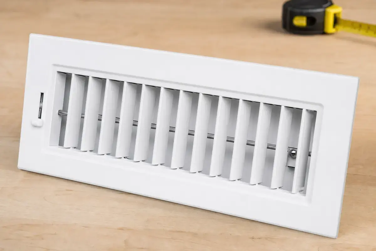 Ceiling supply register vent cover replacement after AC condensation source is fixed