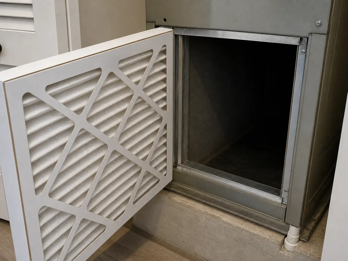 Correct size air conditioner filter for air conditioner electrical buzzing noise