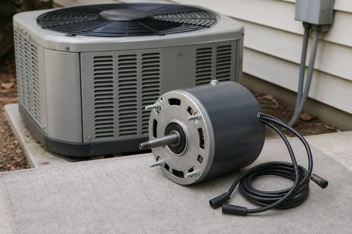 Condenser fan motor for outdoor AC rattling diagnosis