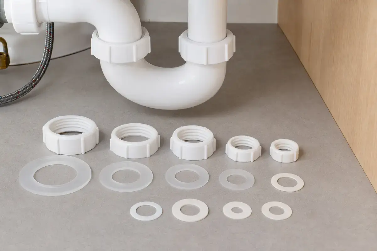 Slip-joint washer assortment for bathroom sink drain fittings