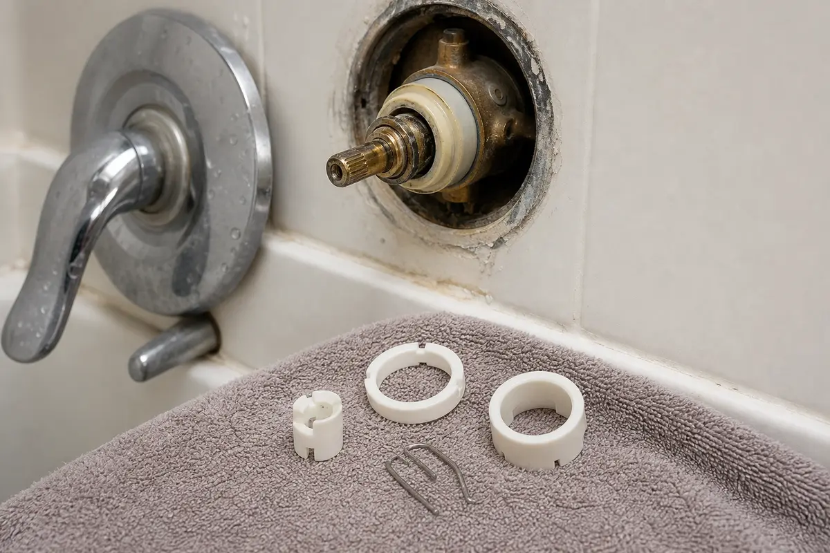 Anti scald limit stop kit for bathtub temperature control