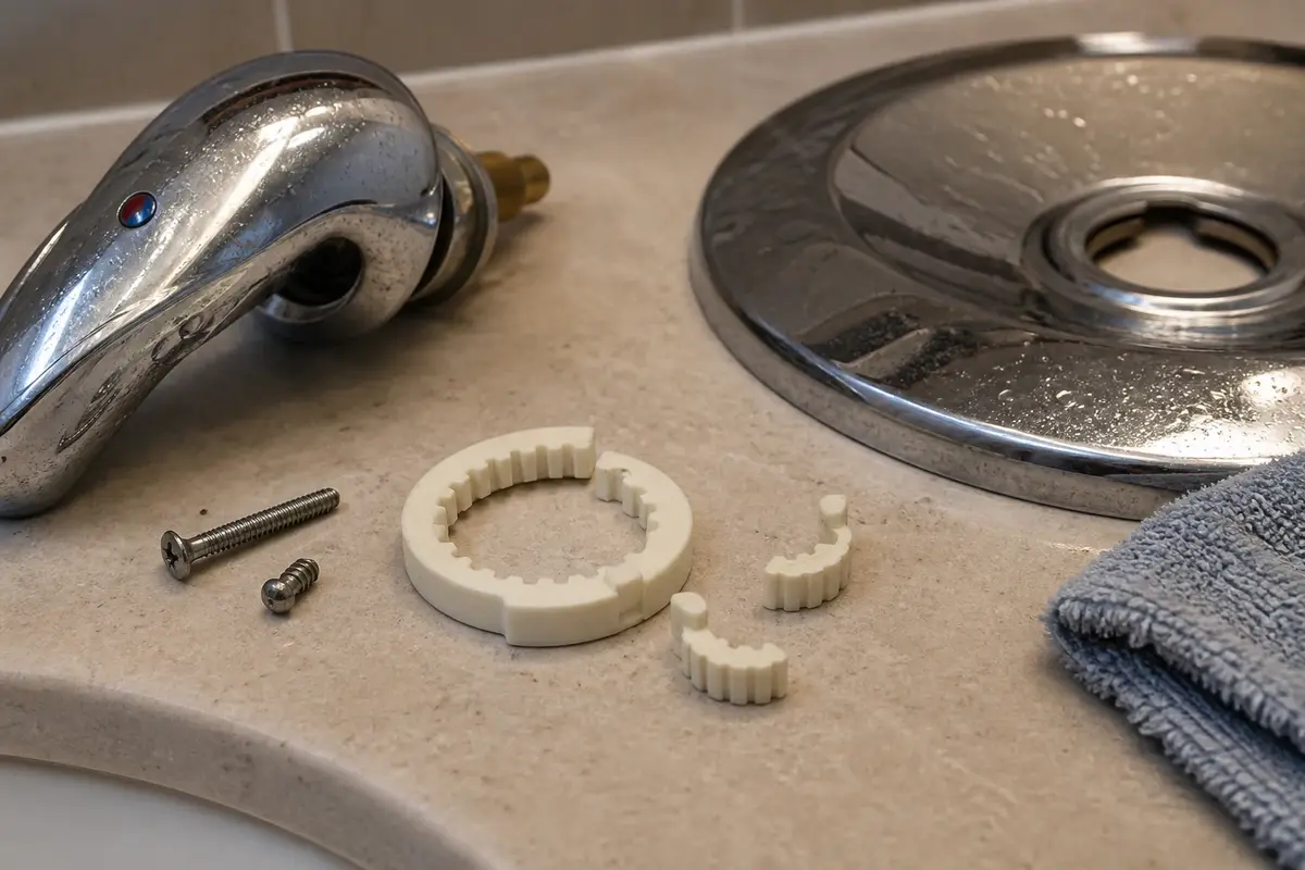 Anti scald limit stop kit for a bathtub handle