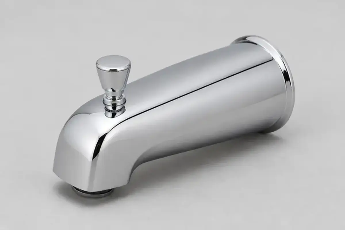 Diverter tub spout for a bathtub spout leak with shower split flow