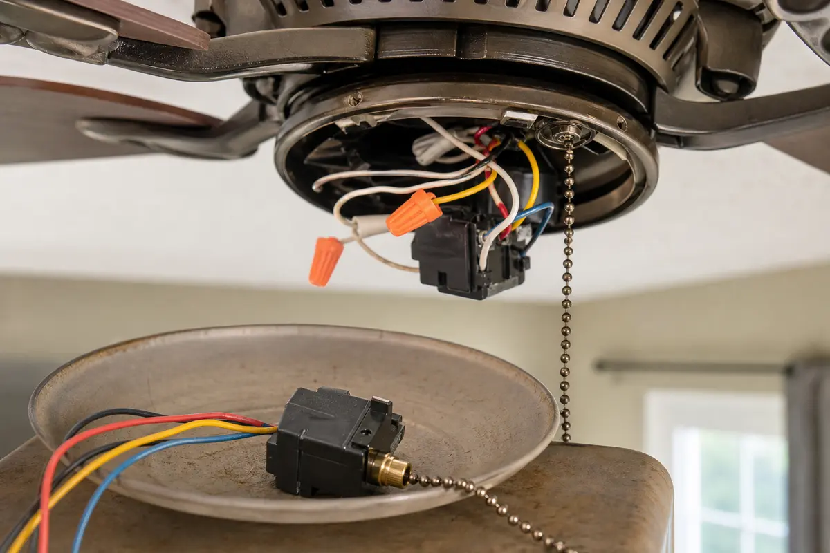 Ceiling fan pull-chain switch for ceiling fan not working