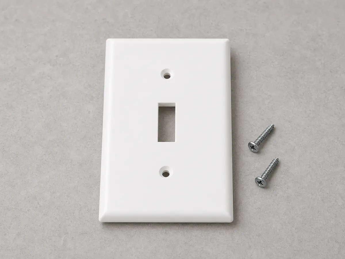 Light switch wall plate for a ceiling fan wall switch replacement