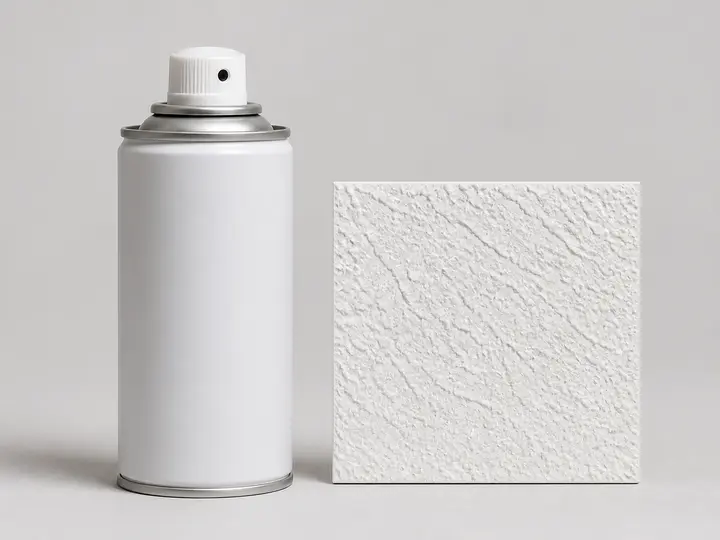 Ceiling texture repair spray with textured sample patch