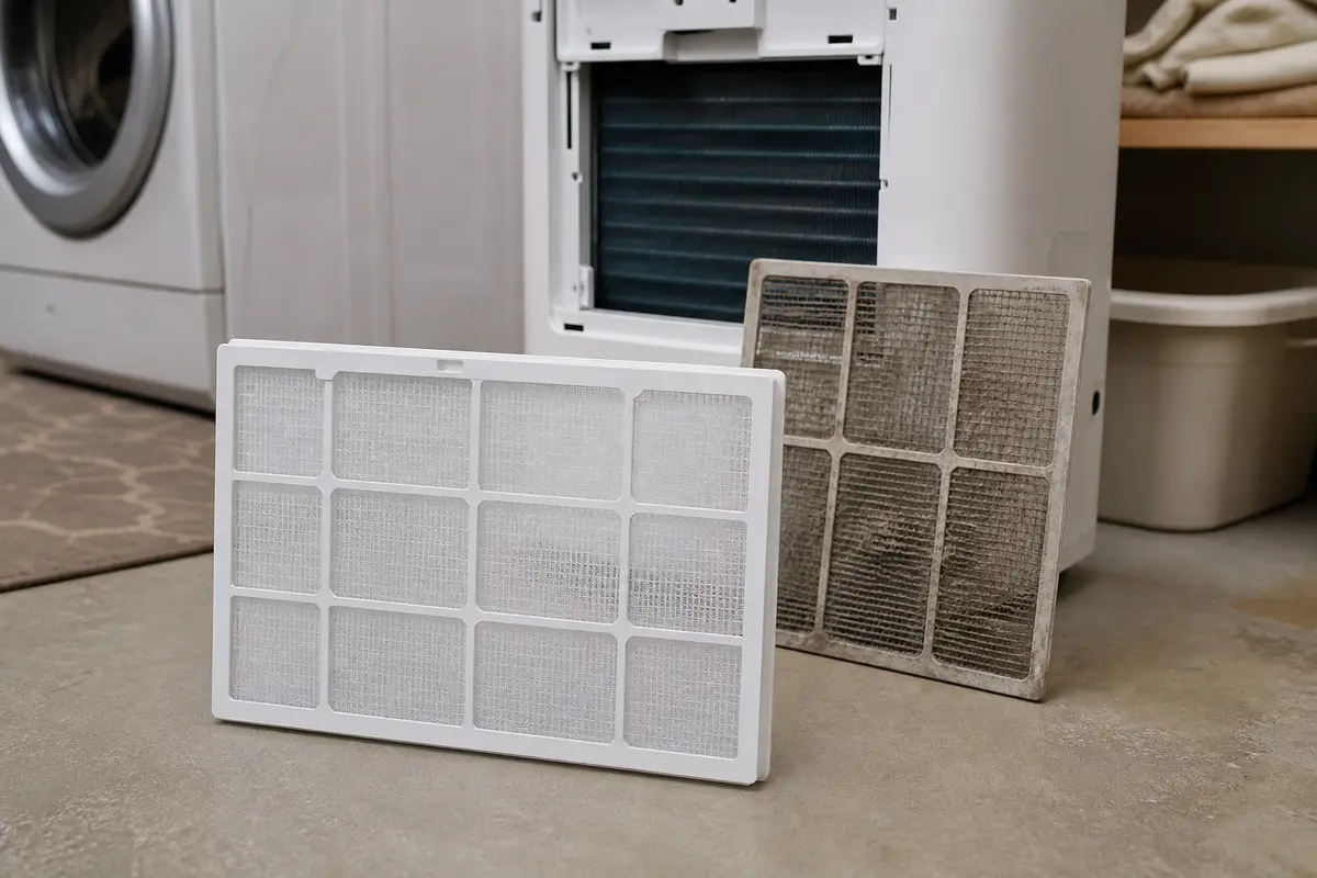 Replacement dehumidifier air filter matched before ordering