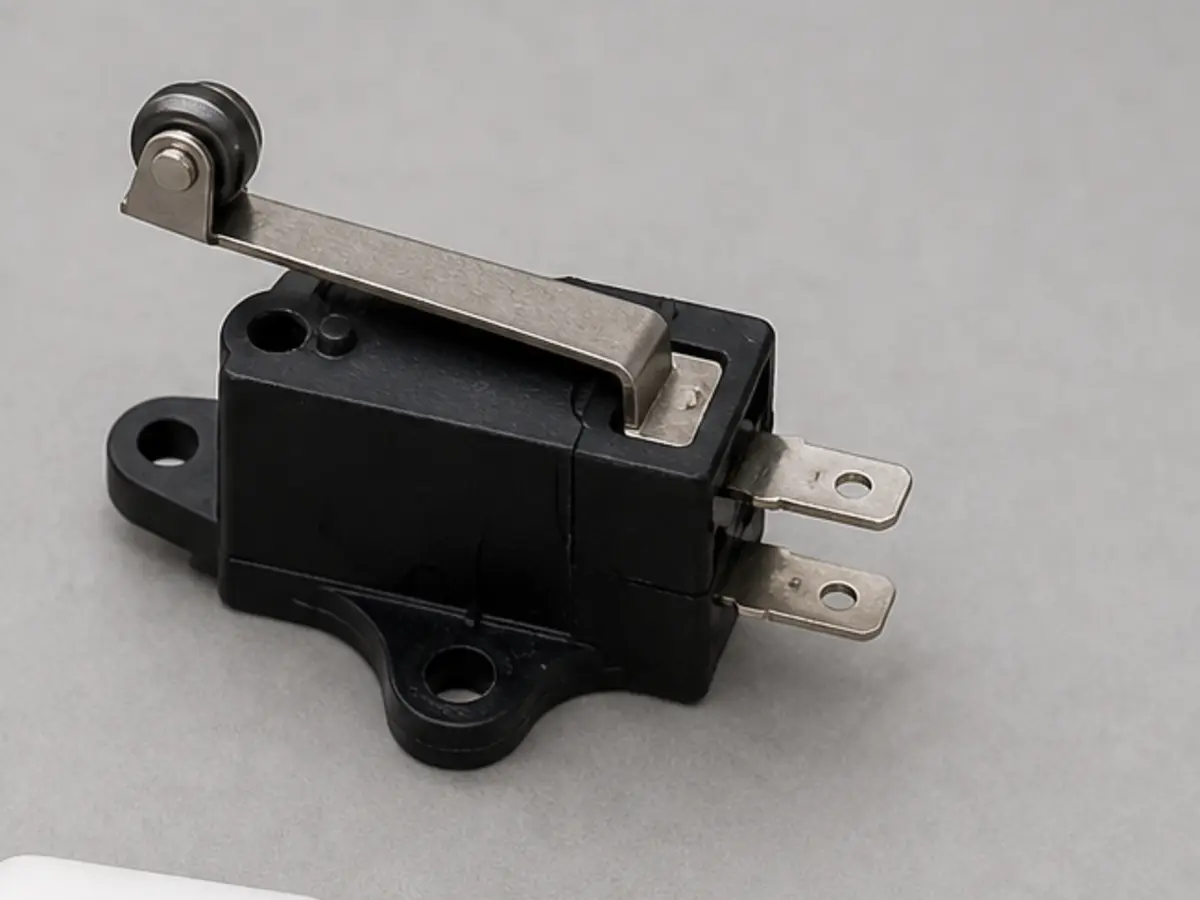 Replacement dehumidifier bucket safety switch with metal lever and terminals