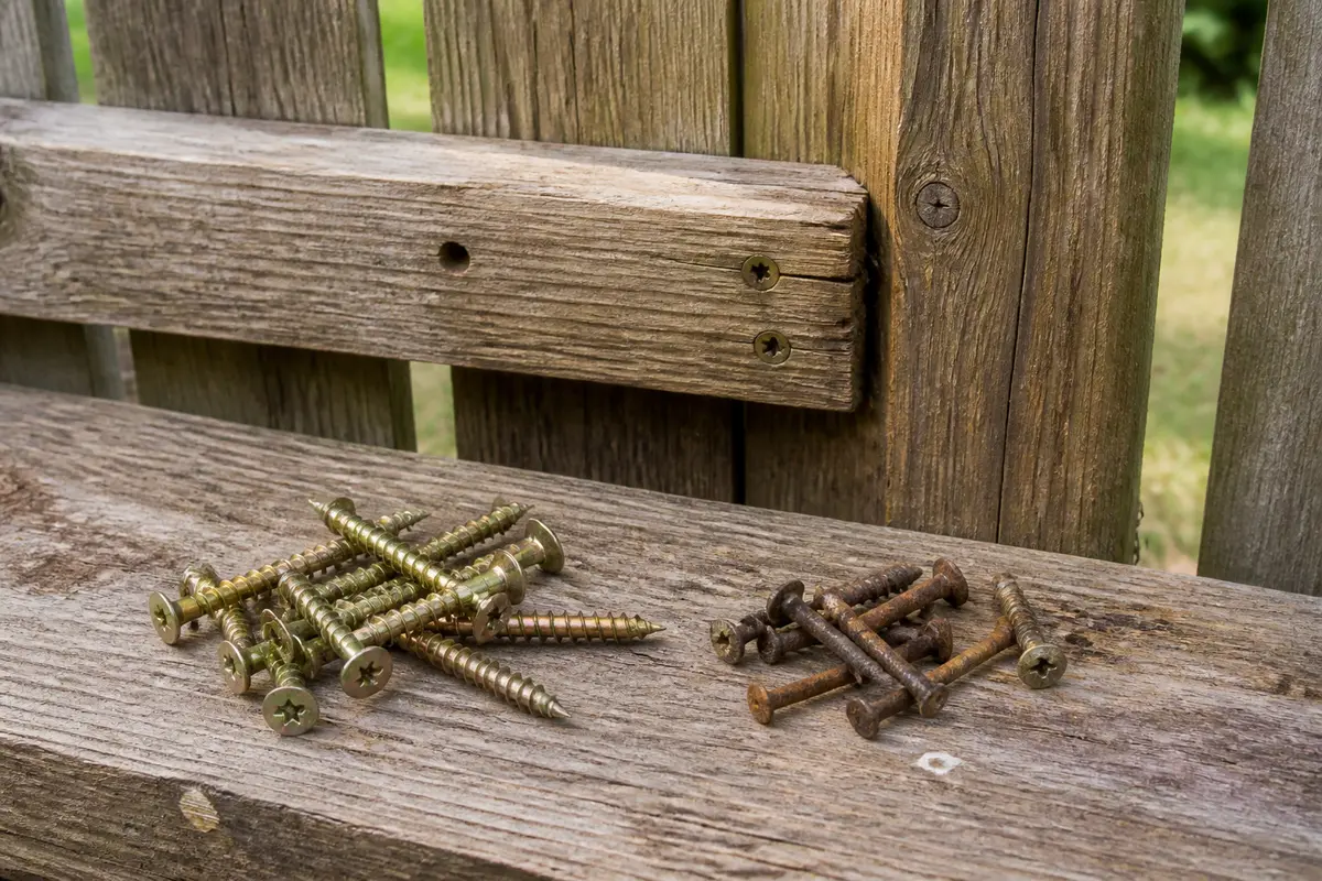 Exterior fence fasteners for reattaching a solid broken fence panel