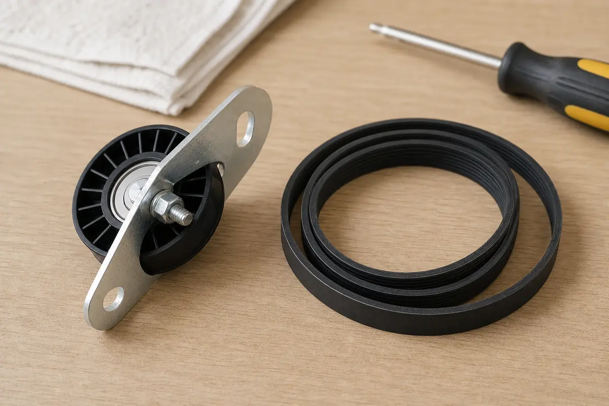 Dryer drive belt replacement part for a frayed, glazed, or stretched dryer belt