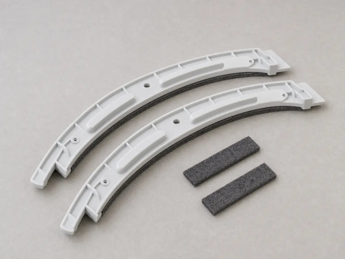 Dryer drum glide replacement part for worn front drum support surfaces