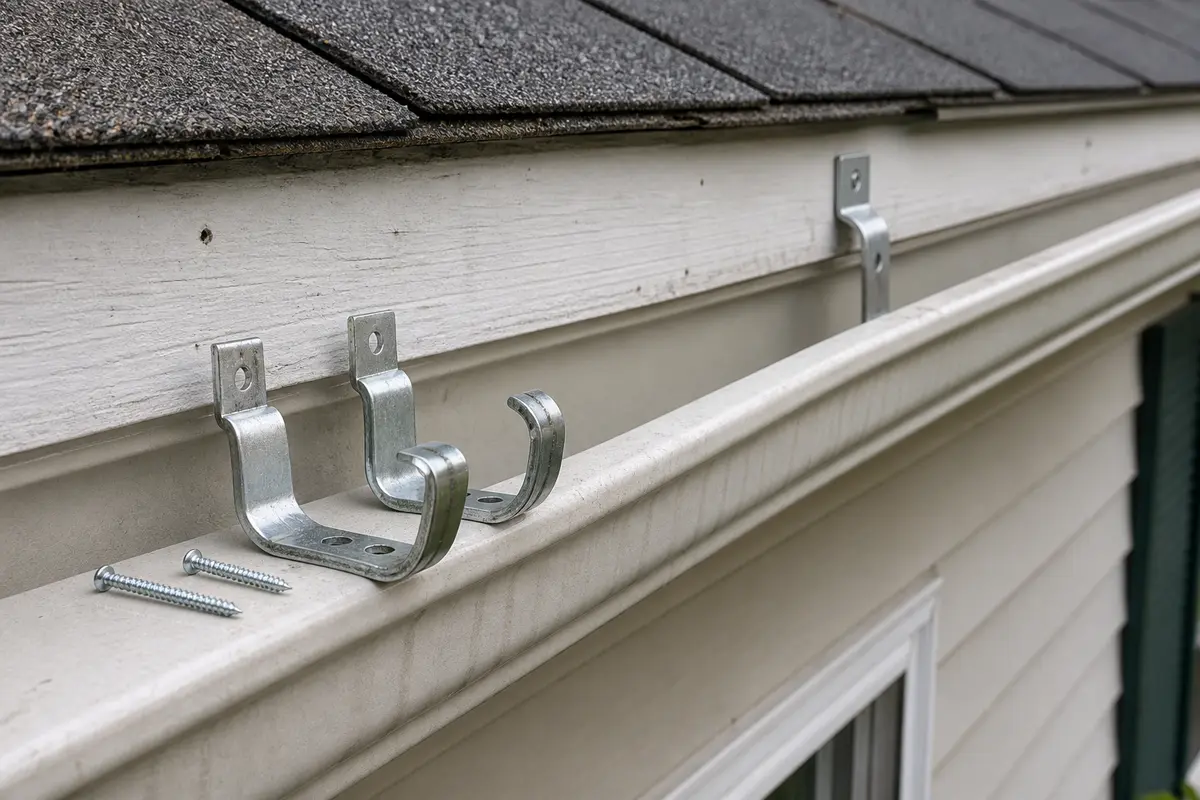 Gutter hangers for supporting a sagging gutter after clog removal