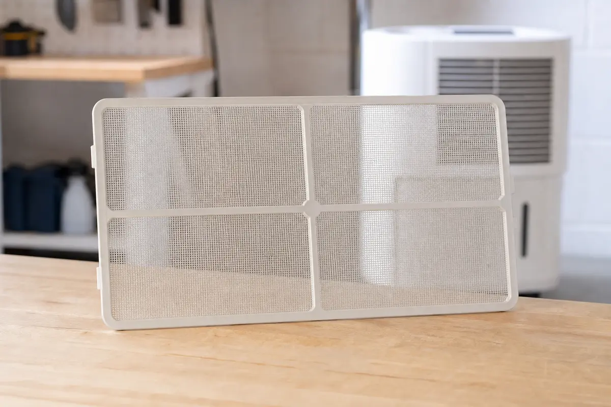 Replacement dehumidifier air filter matched for a Honeywell airflow problem