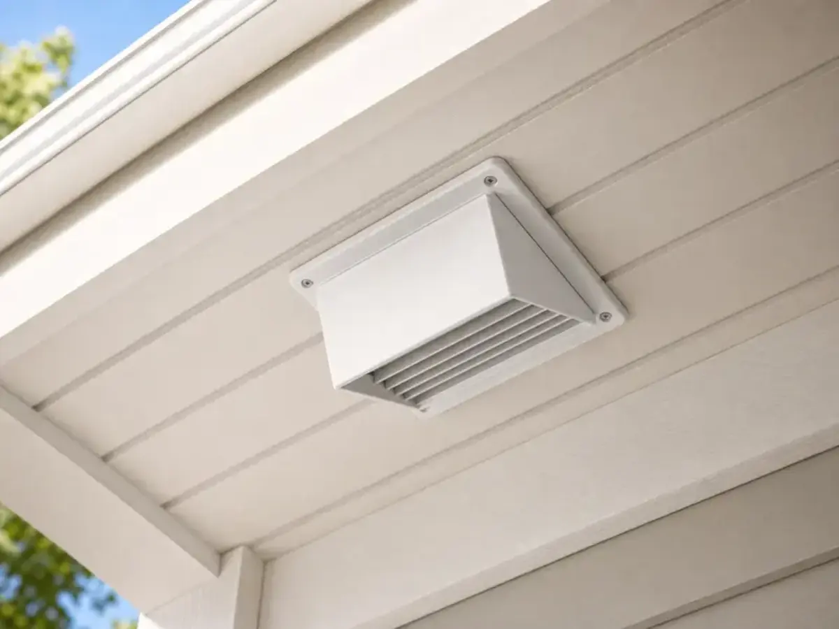 Soffit-style bathroom exhaust vent cover for the correct vent termination type