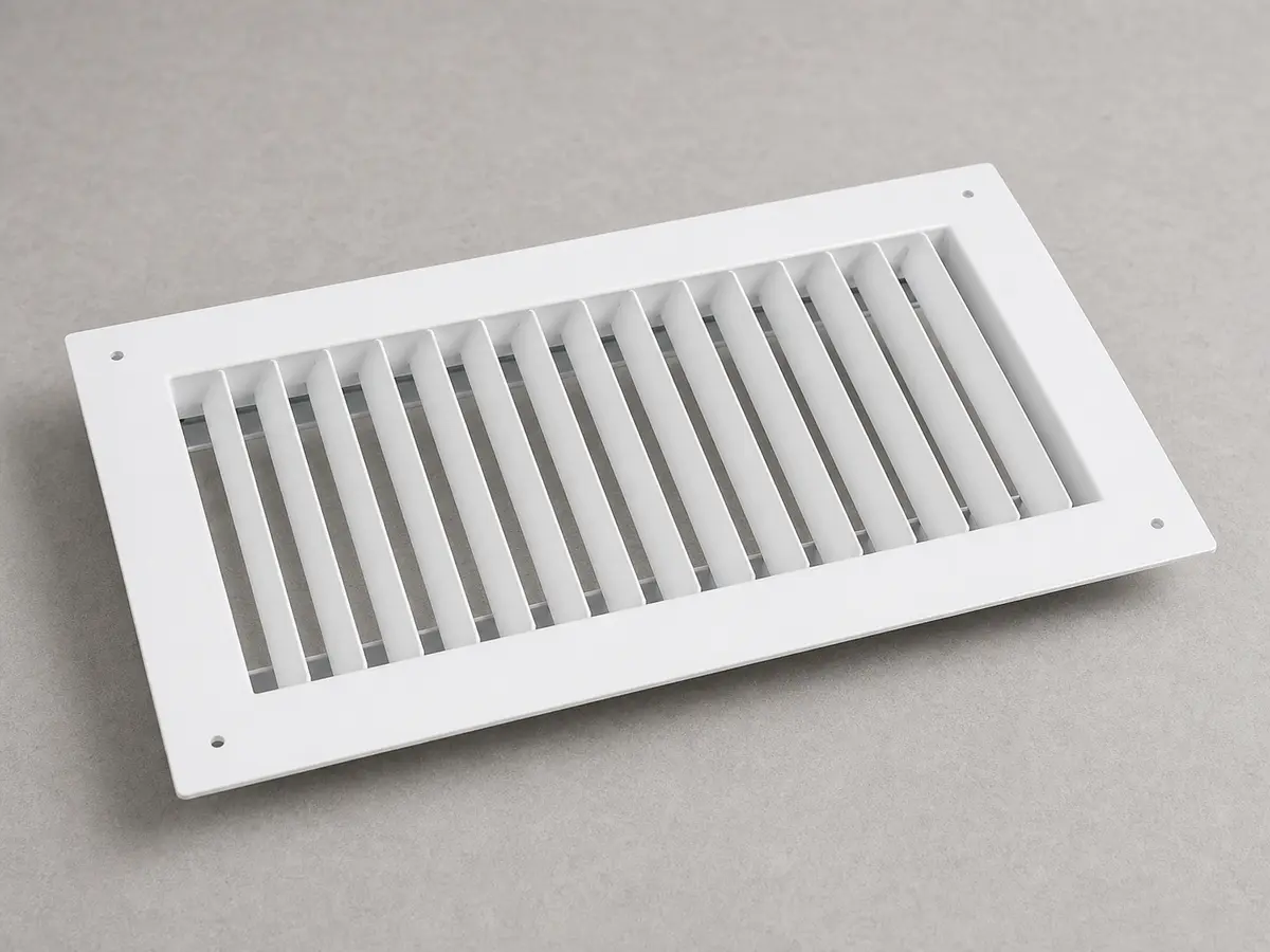 Replacement white HVAC return air grille part