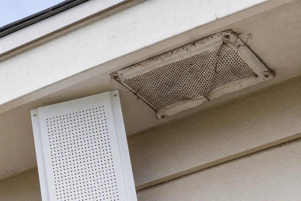Replacement perforated soffit vent cover