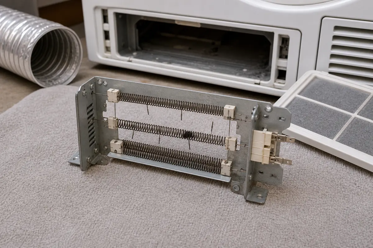 Dryer heating element replacement for an LG dryer after airflow checks