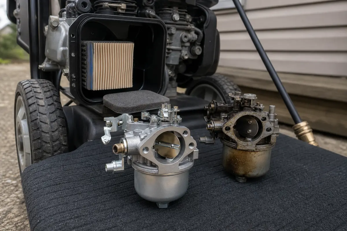 Pressure washer carburetor for pressure washer not starting