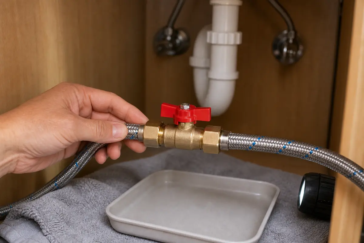 Straight shutoff valve for shutoff valve leaking