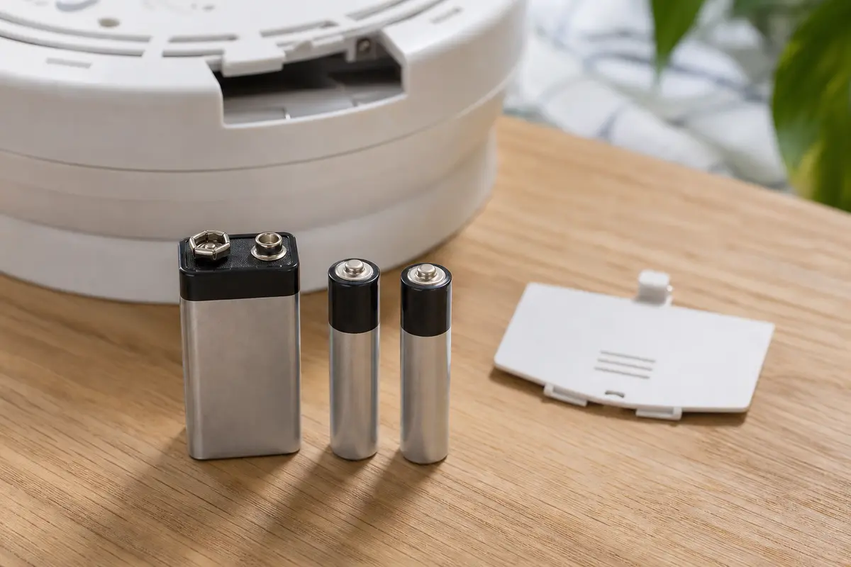 Exact detector battery for smoke detector beeping