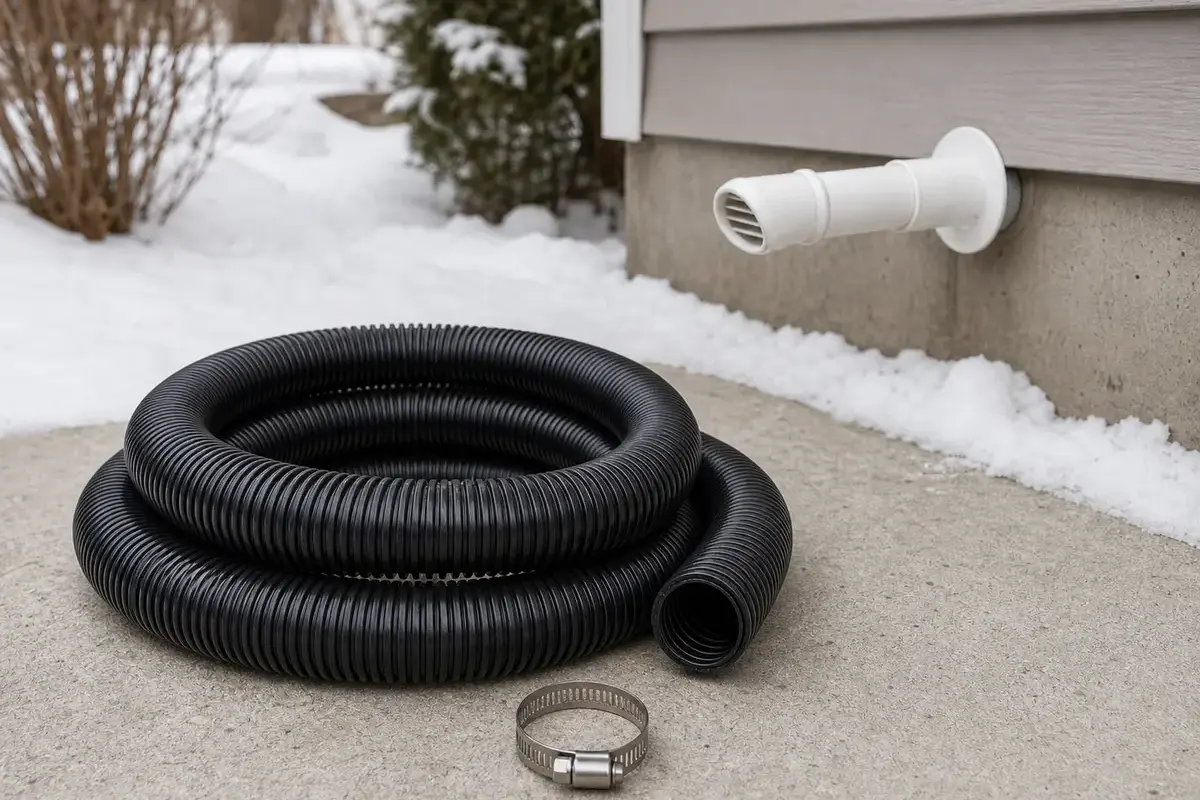 Sump pump discharge hose for sump pump not working