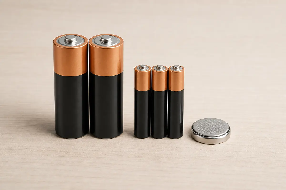 Thermostat batteries shown in the repair area for thermostat reading higher than room temperature