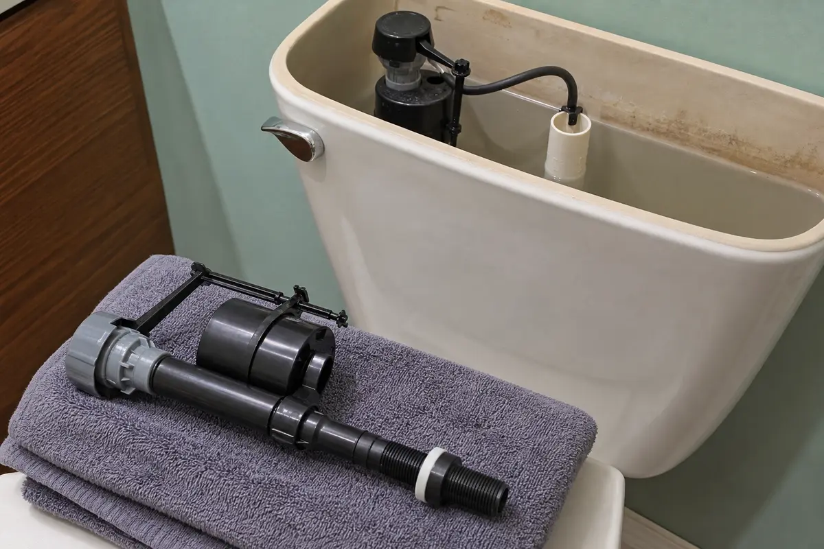 Toilet fill valve for a running toilet that keeps overfilling into the overflow tube