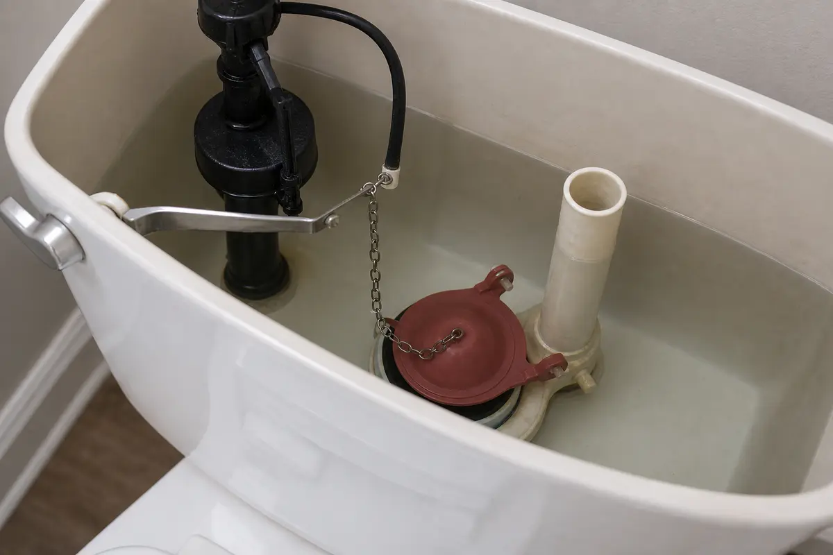 Toilet flapper closing early with slack chain inside the tank