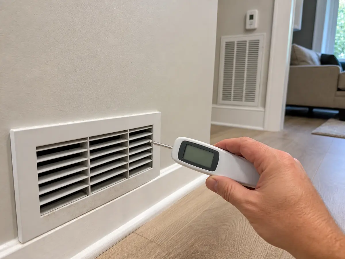 Digital room thermometer for AC day night cooling checks