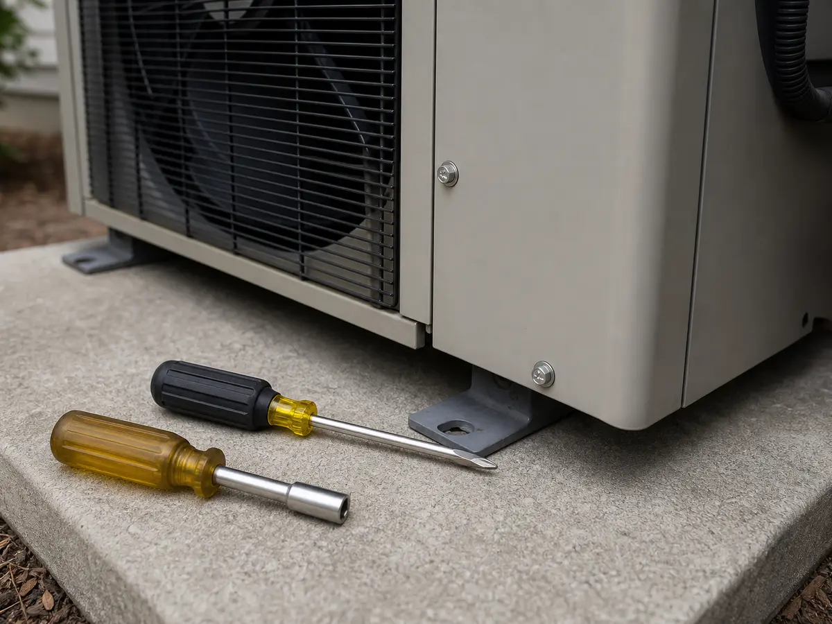Nut driver and screwdriver for accessible AC cabinet screws