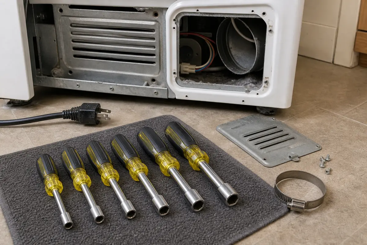 Nut driver set for removing dryer access screws after the dryer is unplugged