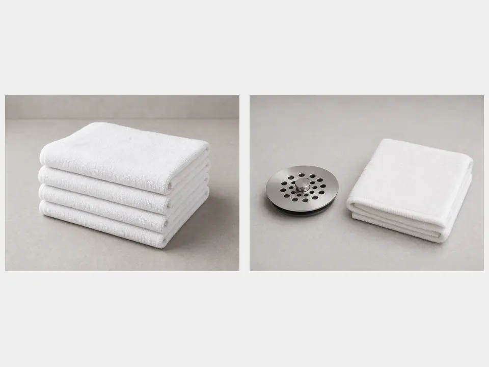 Bath towel or drain cover tool