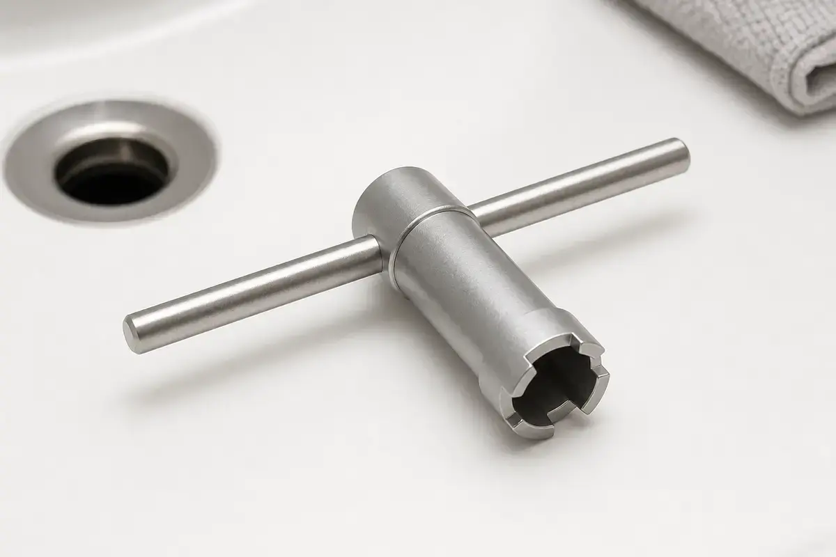 Bathtub drain removal wrench for a confirmed drain flange repair